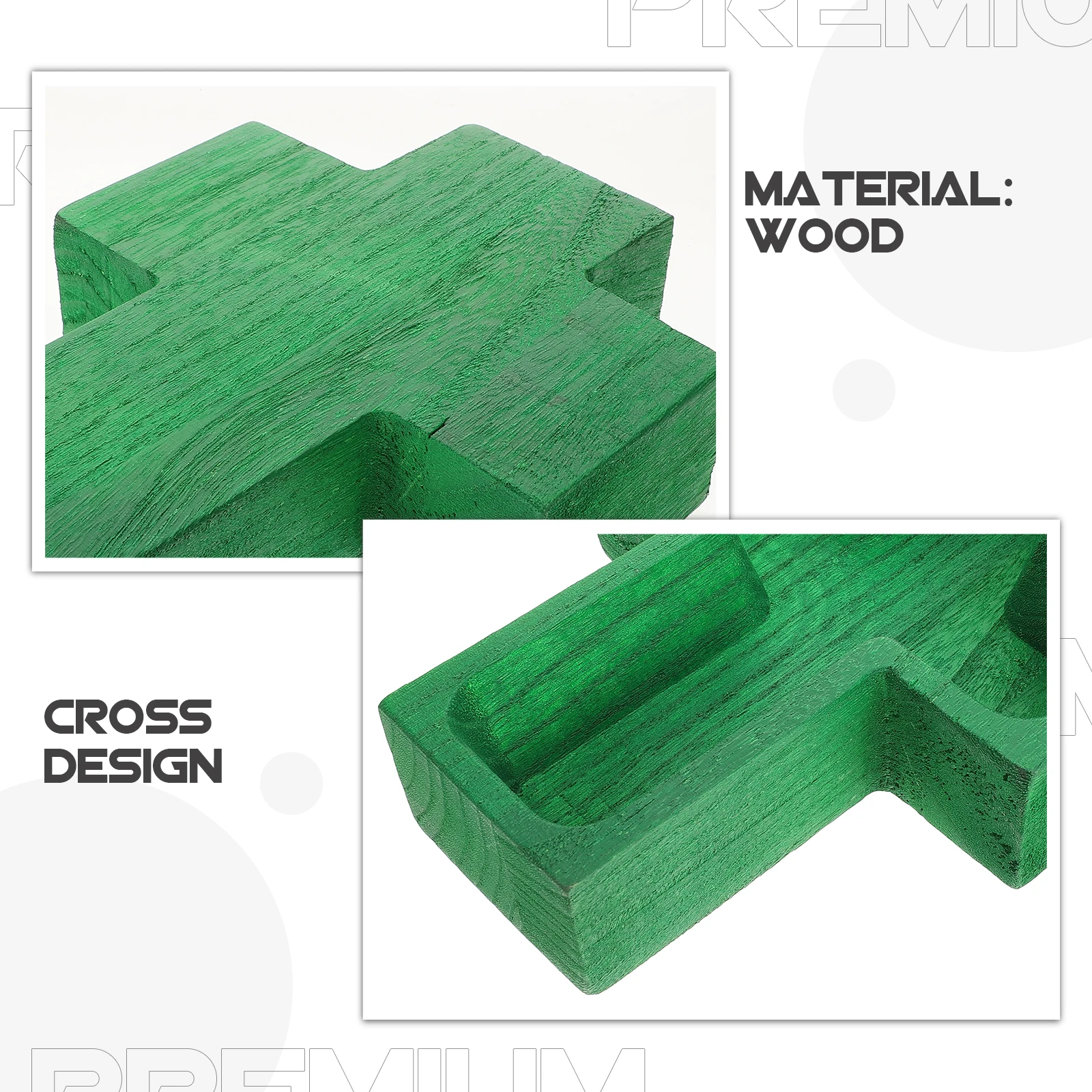 

Wood Tray with Cross Design Fruit Snack Cake Serving Platter Large Capacity Easy Clean Kitchen Dining Table Decorative Storage