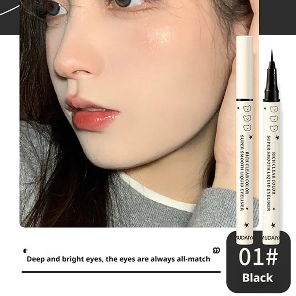 Eyeliner liquide ours mignon, imperméable, longue tenue, maquillage, séchage rapide, imperméable, résistant à la sueur, pour les yeux sensibles, cosmétiques