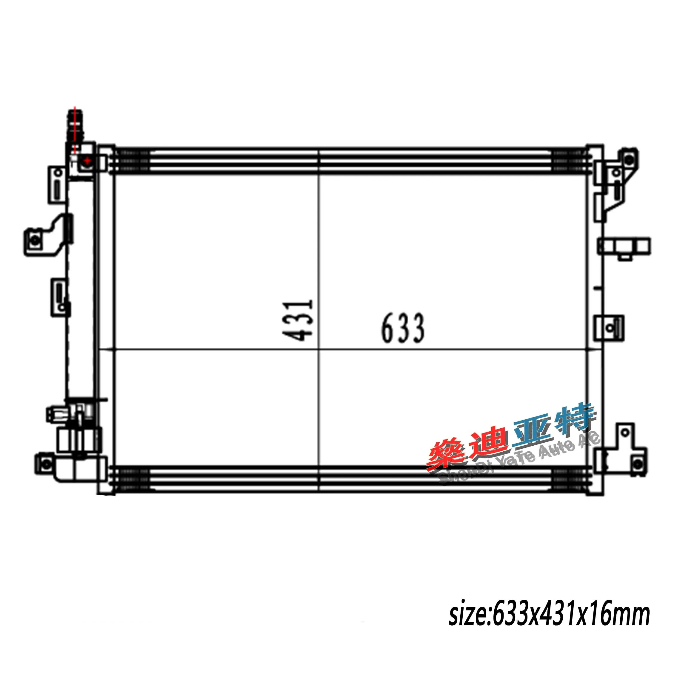 30648955 Car Air Conditioning Condenser with Drier for 2002-2015 Volvo XC90 I 275 2.5T 3.2 D3 D5 T6 V8 30781280 30780197