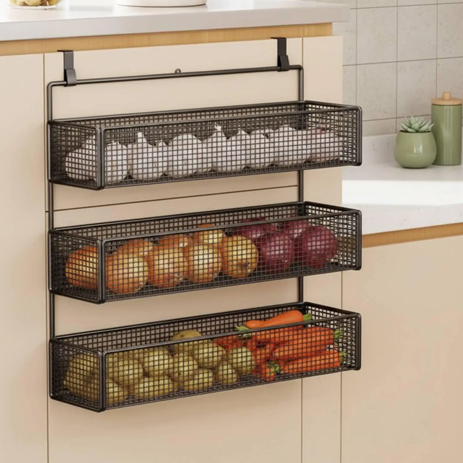 Kitchen Cabinet Shelf over Door Hanger Shelf Organizer for Kitchen Storage Accessories and Pantry Use