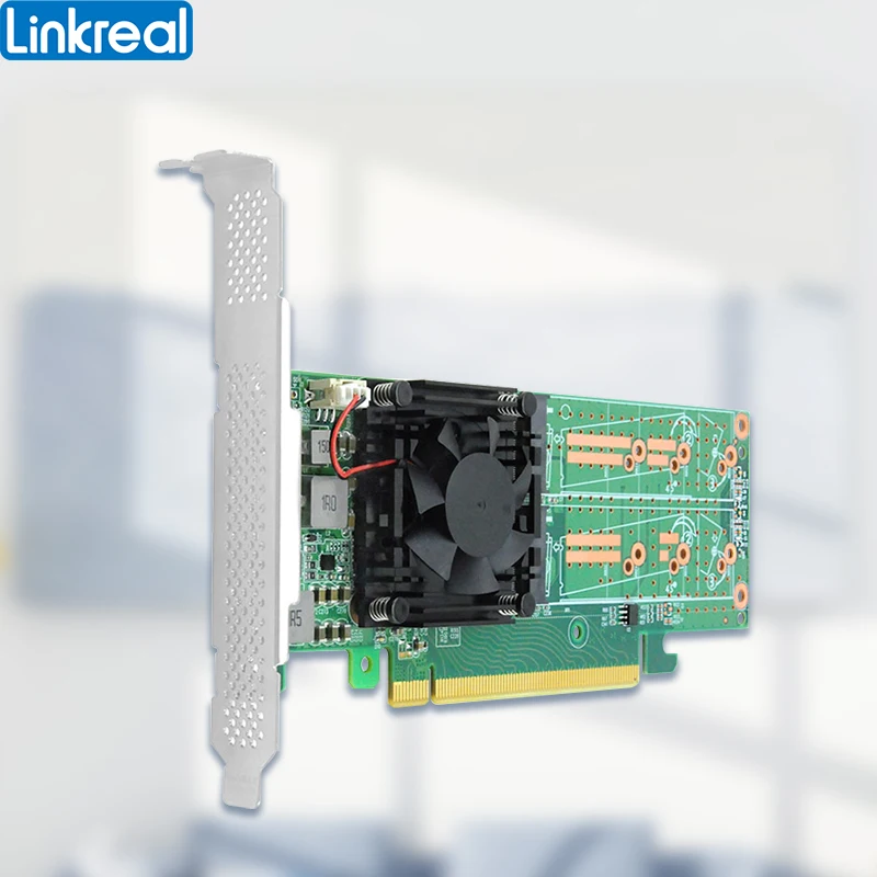 Imagem -03 - Linkreal Pcie 3.0 X16 para Quad M.2 Nvme Placa Adaptadora para Ssd