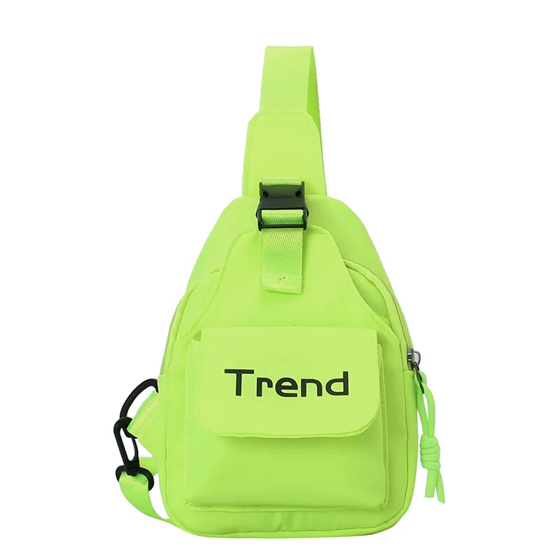 Kids' Crossbody Bag Letter Zipper Boys and Girls Mini Chest Bag New Student Bookbag Lightweight Leisure Travel Trend All-match