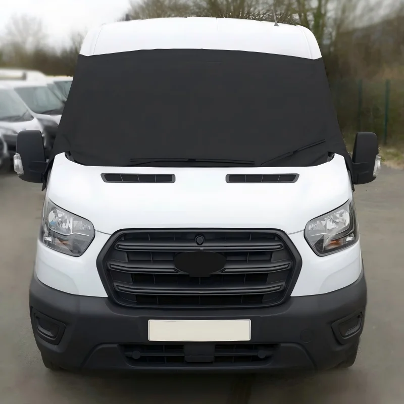 Deluxe Tailor-Fit Screen Wrap Cover For Ford Transit Van Mk8 Mk9 2014-Onwards Windscreen Frost Sun Shade Foldable