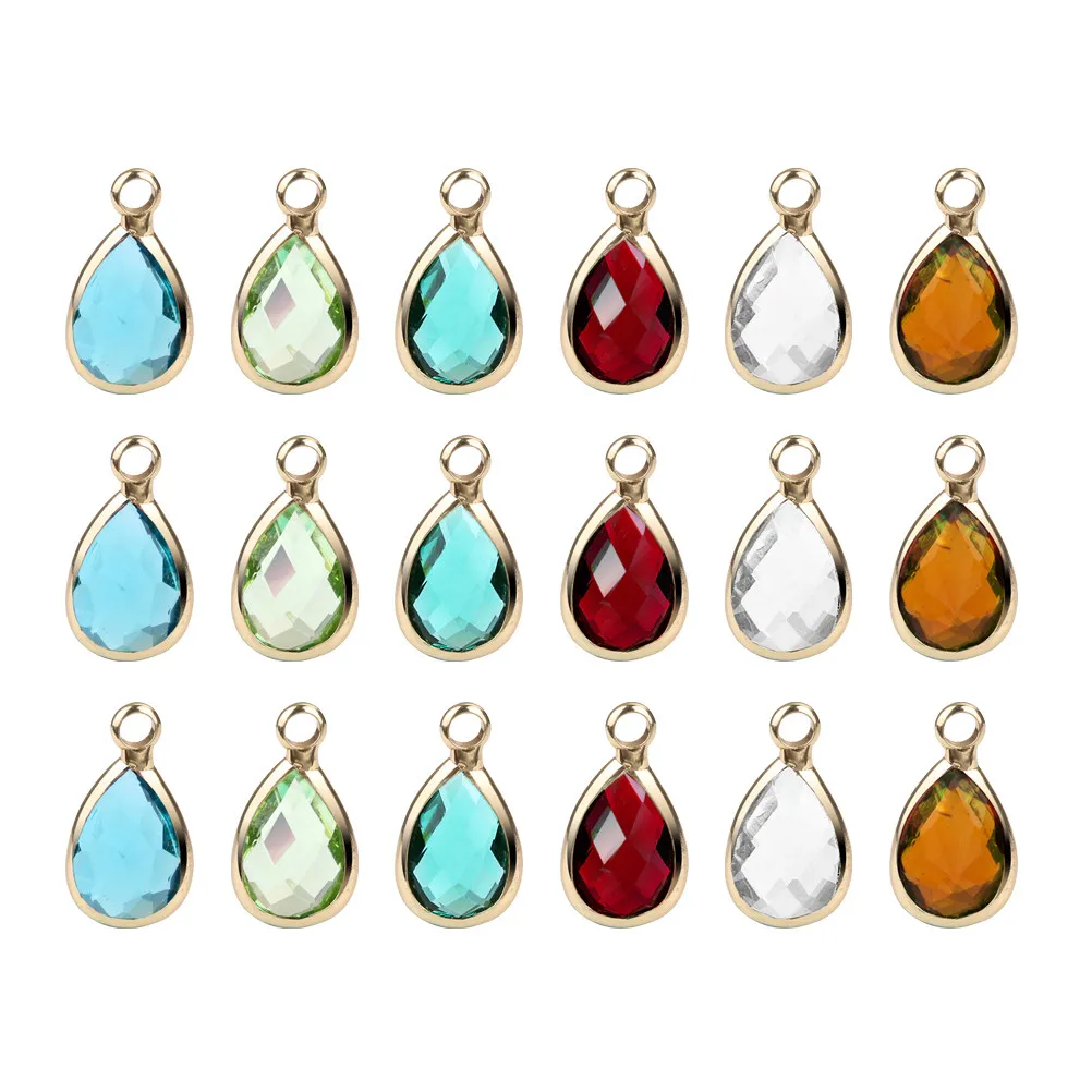Water Drop Pendant Charms for Jewelry Making – 30pcs Alloy DIY Charms, Colorful Drop Shape Accessories