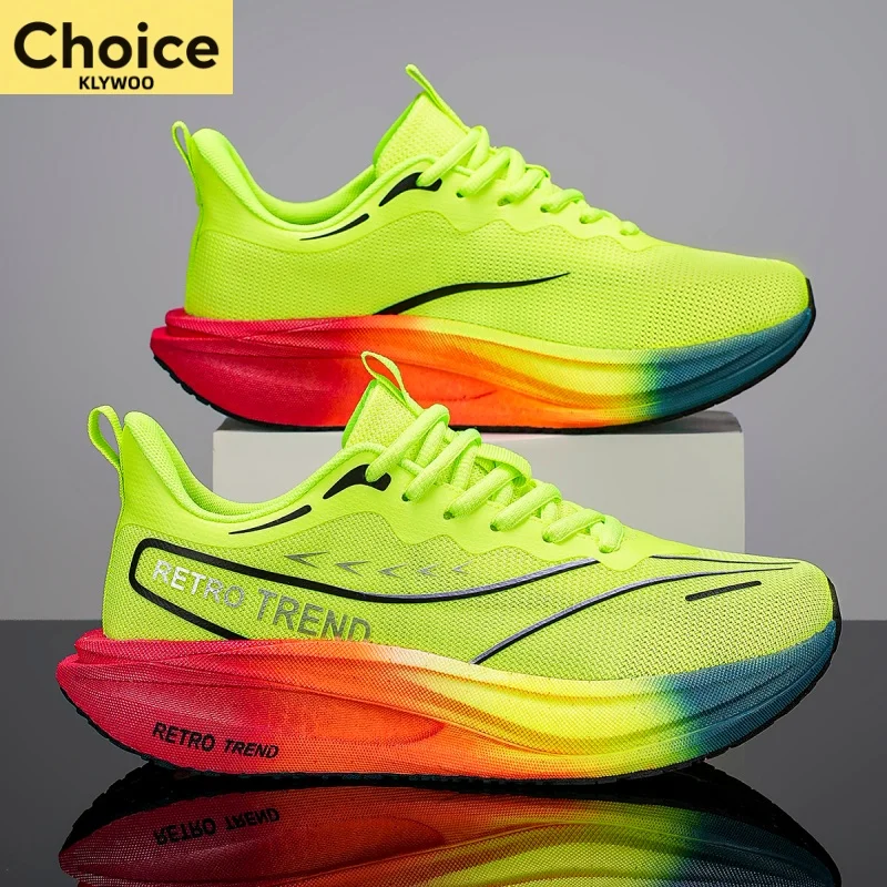 Running Shoes Carbon Board Profession Marathon Men Sports Breathable Lightweight Women's Comfortable Athletic Nonskid Sneakers