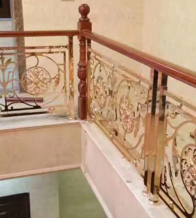 Round or Rectangle Top Pipe stainless steel balustrades handrails stair railing