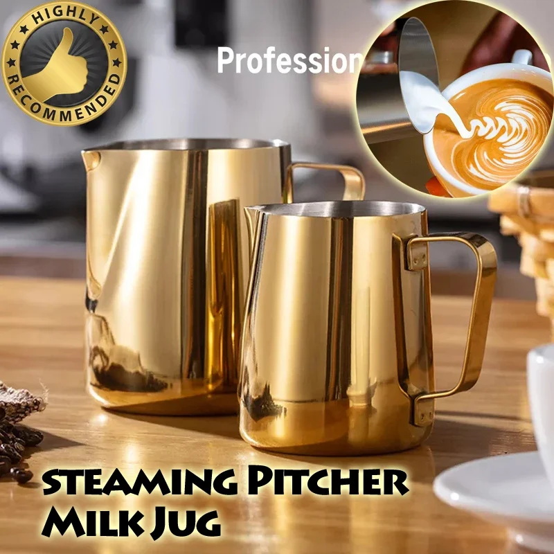 350 600ML Steaming Pitcher Latte Cup Stainless Steel Coffee Milk Forther Jug Home Cafe Forthing Art Cappuccino Espresso Tools