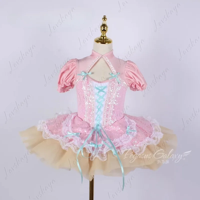 

Детское осенне-зимнее шифоновое платье для балета и танцев с блестками, новый наряд для выступления на сцене в китайском стиле