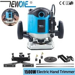 1500W Electric Hand Trimmer Router Edge Wood Laminate 30000RPM 1/4inch 6.35mm Palm Router Joiners Tool Woodworking