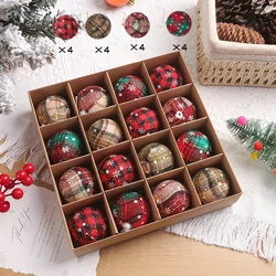 9/16 Handmade Fabric Wrapped Foam Balls Red and Colorful Christmas Balls Christmas Tree Ornaments
