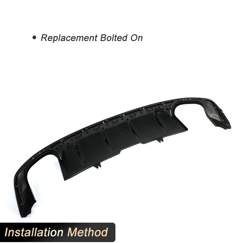 

PP Black / Grey Car Rear Bumper Diffuser Lip Spoiler for Audi A5 Sline Hatchback 2-Door 2017-2019 Rear Apron Lip Body Kit