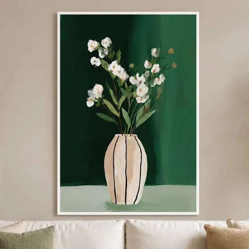 Whispers Of Green Poster,Canvas Wall Print,Modern Art Illustration,High‑Grade Home Decoration Artwork for Bedroom,Living Room