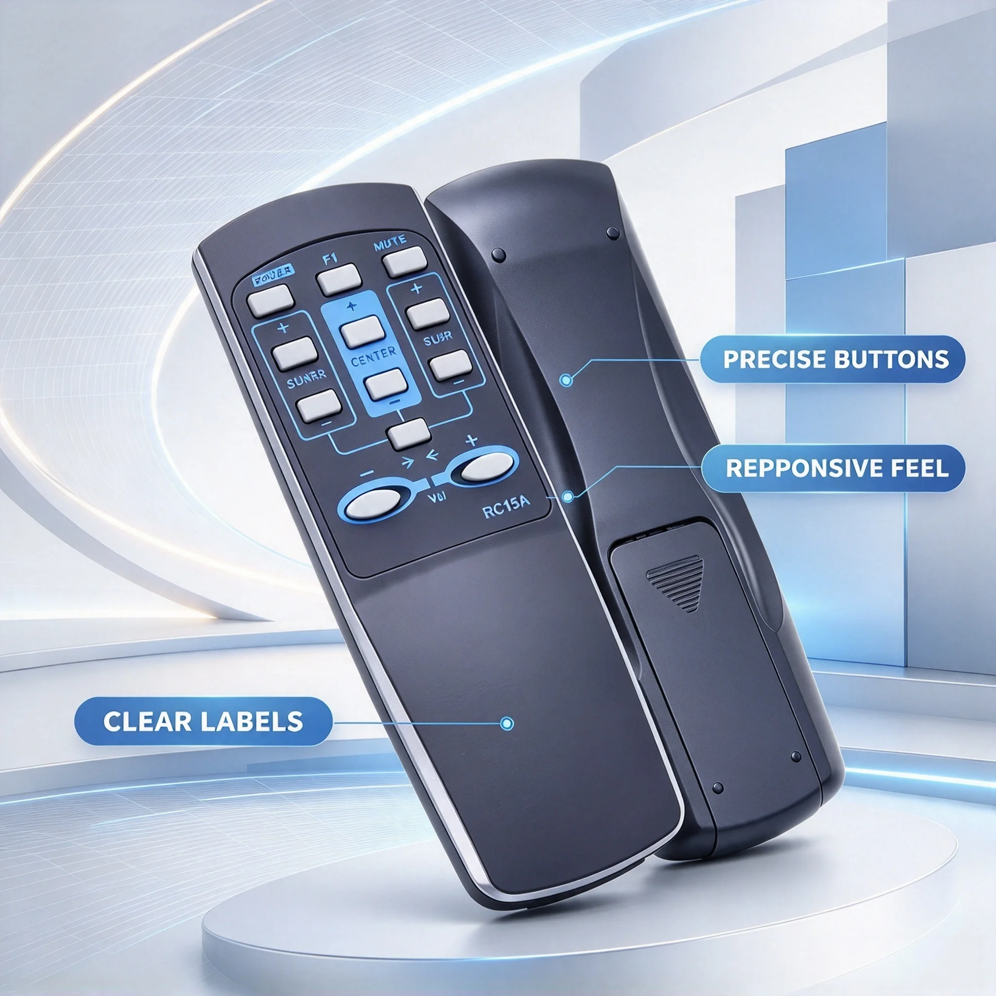 New RC15A Replacement Remote Control Compatible with Edifier Sound Speaker System R501T04 S5.1M R501T RC16 RC15T, No Programming