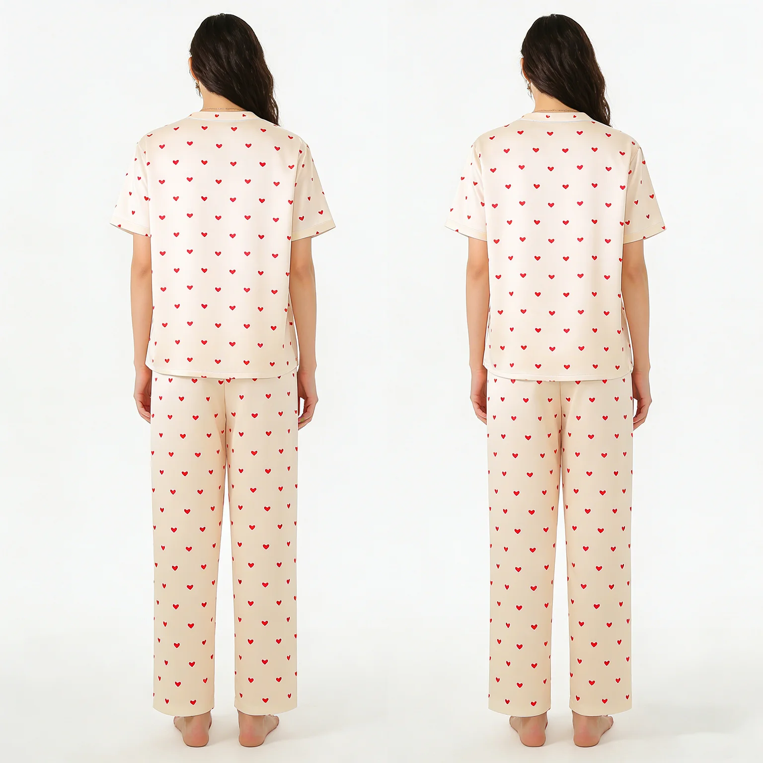 Women's Loungewear Set, Silky and Cool, Soft and Smooth, Loose Fit Design, Can Be Worn Outside, 180g Thick and Elastic Fabric, Breathable and Not See-Through