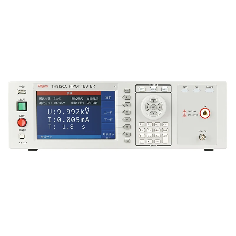 Tonghui TH9120A Hipot Tester instrumento de medición de resistencia programado TH9120D