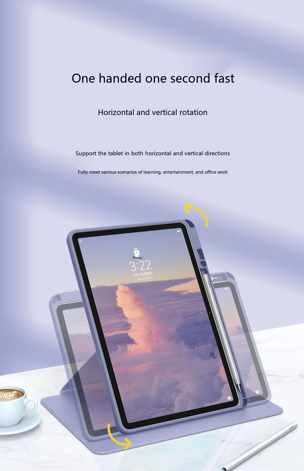 Für Xiaomi Pad Redmi Pad 12,4 12,1 11 10,6 9,7 Zoll Acryl 720° Drehbare Stoßfeste Schutzhülle mit Schlaf-/Wachfunktion – Detail 5