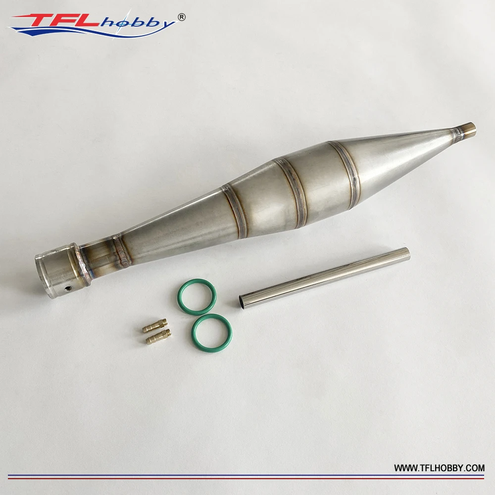 Stainless steel exhaust pipe with water cooling head gasoline engine ship model general size two