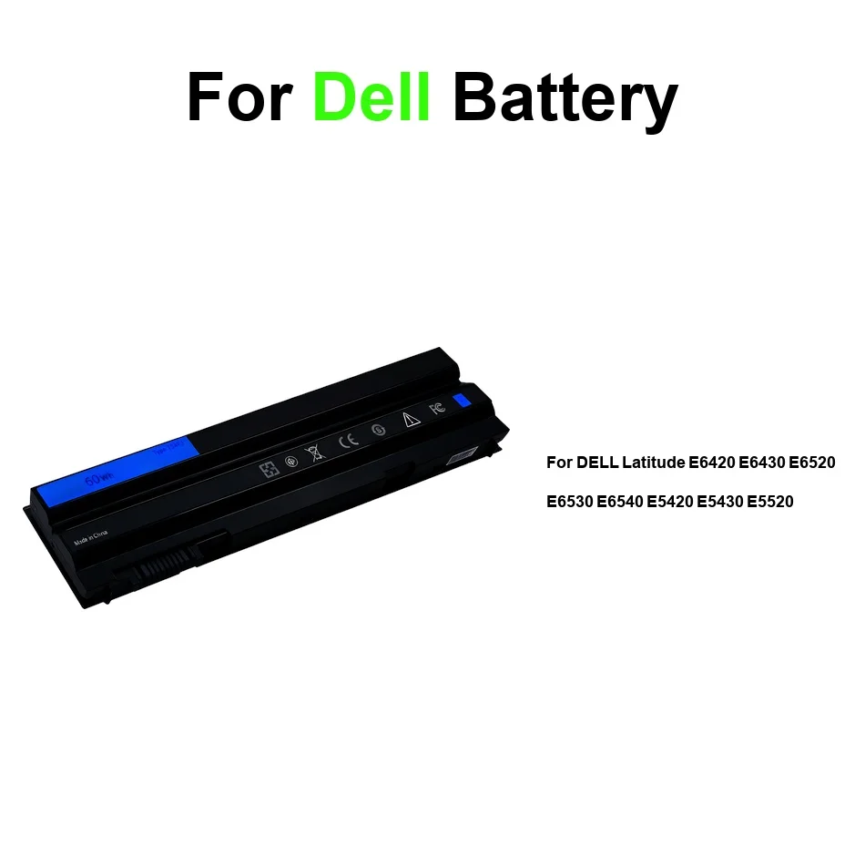

Battery For Dell Latitude E6420 E6430 E6520 E6530 E6540 E5420 E5430 E5520 E5530 M5Y0X ( 6 Cell ) T54FJ ( 6 Cell ) 8858X