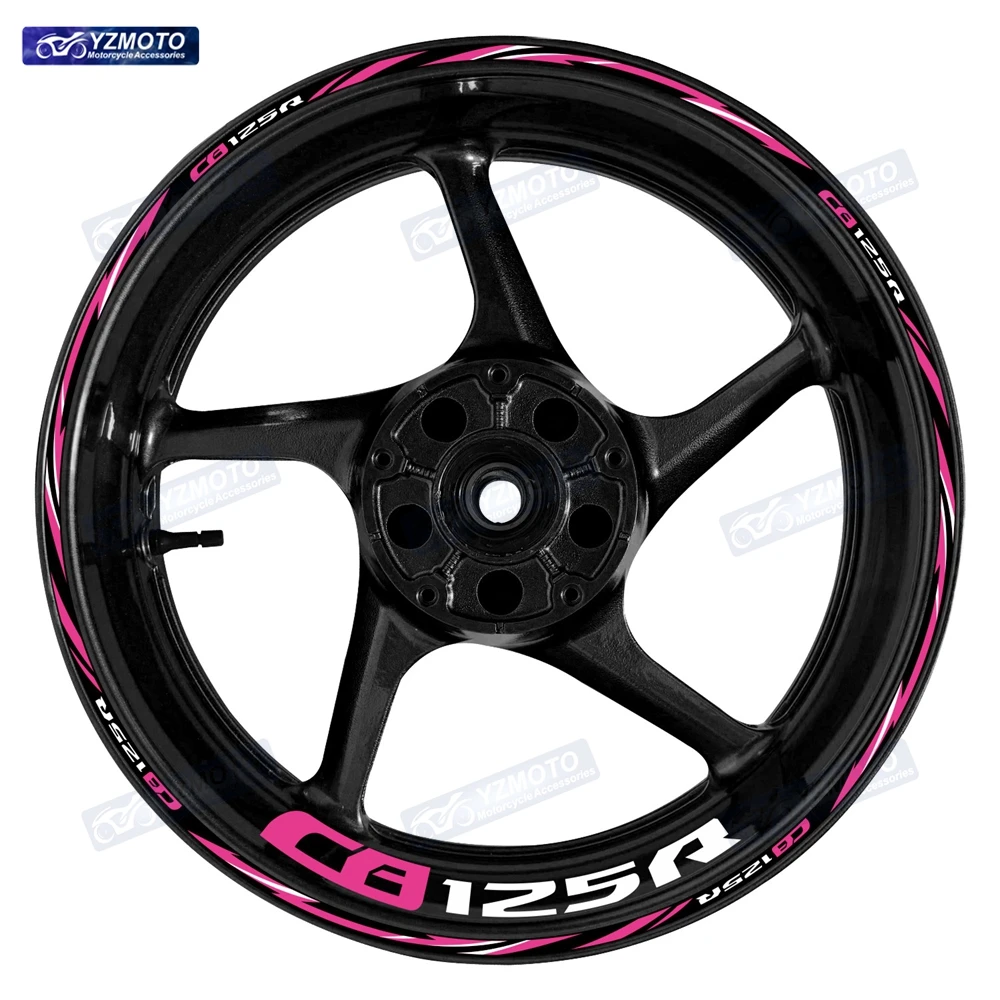 

For Honda CB125R Motorcycle 17 Inch Front And Rear Racing Wheel Stickers Car Reflective Rim Motorbike Hub Tape Decal Sticker