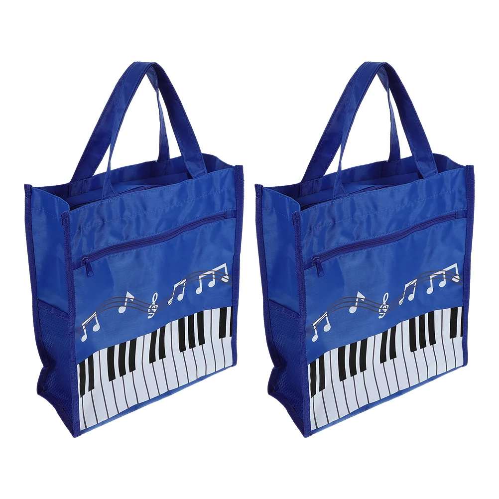 

2 Pcs Tote Bags Music Handbag School Shopping Women Portable Storage for Girls Miss