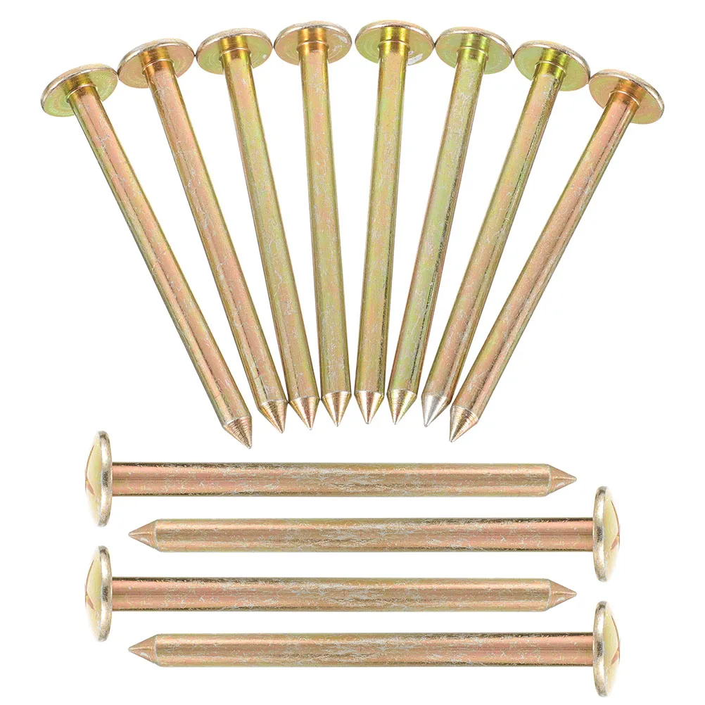 

12pcs Stainless Steel Ground Survey Stakes Measuring Property Line Markers Garden Landscaping Fixing Tools Lawn Pegs Border