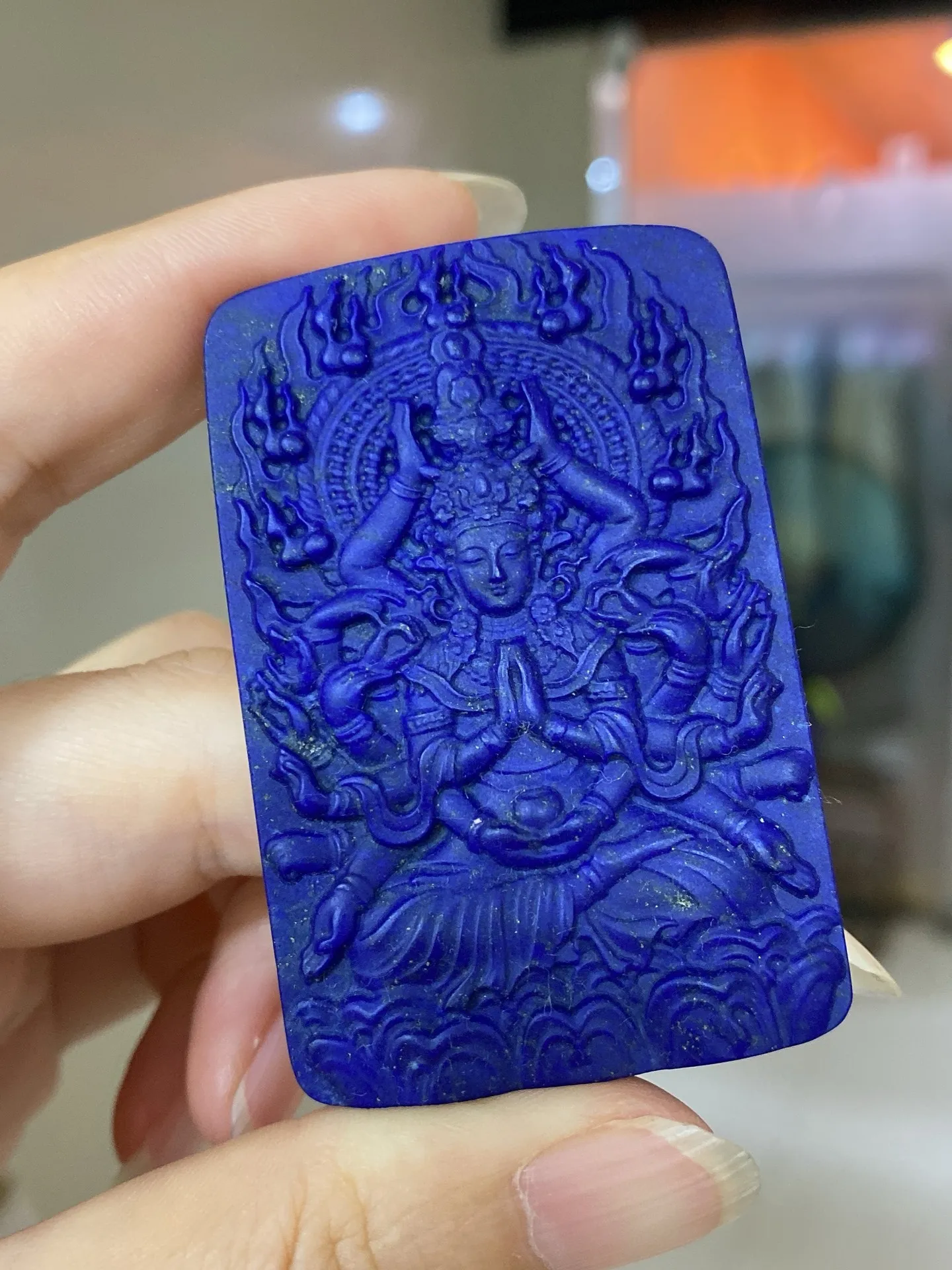 

Натуральный синий лазурит кулон ожерелье Будда 63x41,8x7,4 мм для женщин и мужчин 5 мм бусины ювелирные изделия драгоценный камень AAAAAA