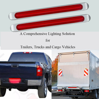 2Pcs 10-30V LED Tail Lights  Rear Stop Brake Light Indicator Signal Lamp Daytime Running Light  For Cars Trailers Trucks Vans