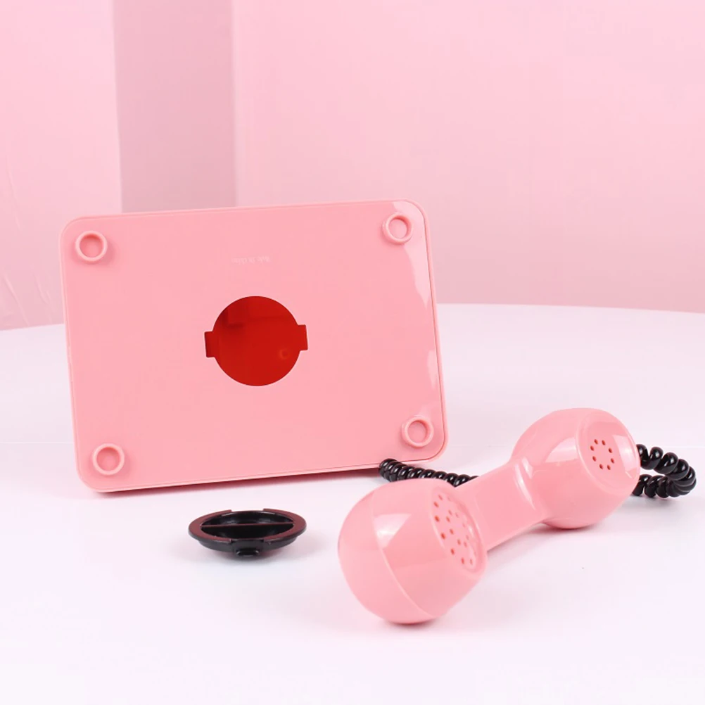 

Retro Phone Shaped Piggy Bank Simulation Microphone Saving Pot For Kids Adults Wide Mouth Coin Banknote Storage Pink Bedroom