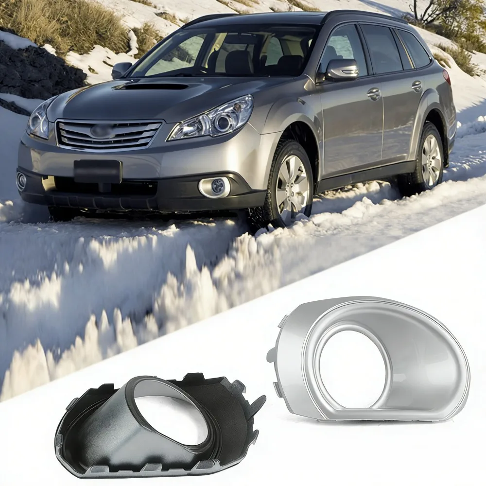 2PCS Black Front Left & Right Bumper Fog Light Lamp Cover Grille Kit for Subaru Outback  2010-2012 Car Replacement Accessory