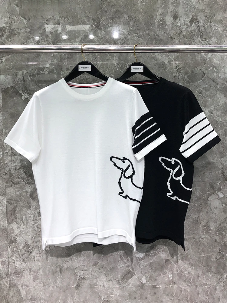 

ort Sve T-irt Pure Cotton Embroidered Casual Summer Sle round Ne Youth Faion Daily Wear Cotton Tee Men's Clothing