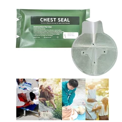 Sello de pecho de ventilación médica, vendaje adhesivo oclusivo para heridas de pecho abierto, pegatina de Trauma de emergencia de supervivencia, parche de primeros auxilios