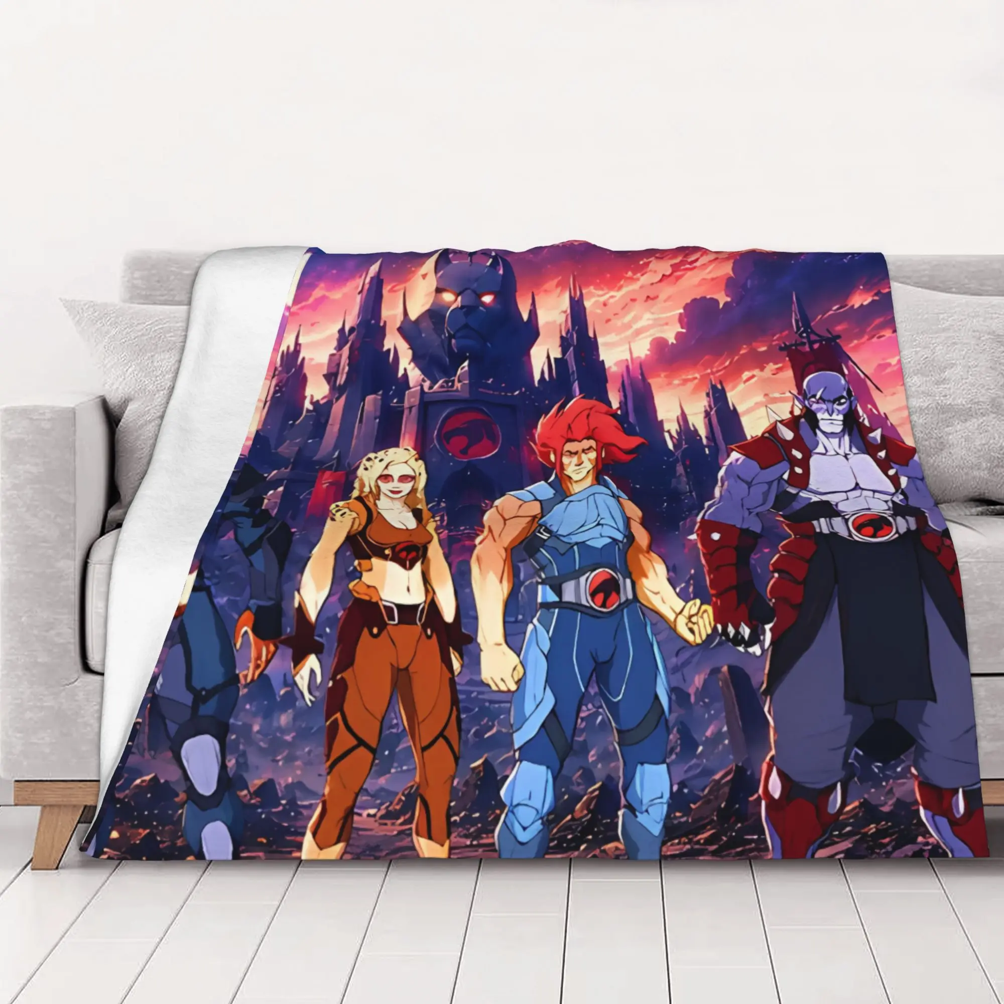 1PC home Cutecore Thundercats   Cover Image Thundercats Blanket Super Cosy Plush Home Living Room Sofa halloween