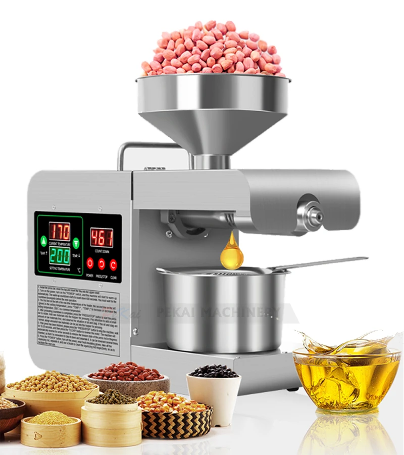 X8S Automatic Oil Pressing Effective Household Stainless Steel Hot Cold Oil Extraction Machine Temperature Control Sesame Peanut