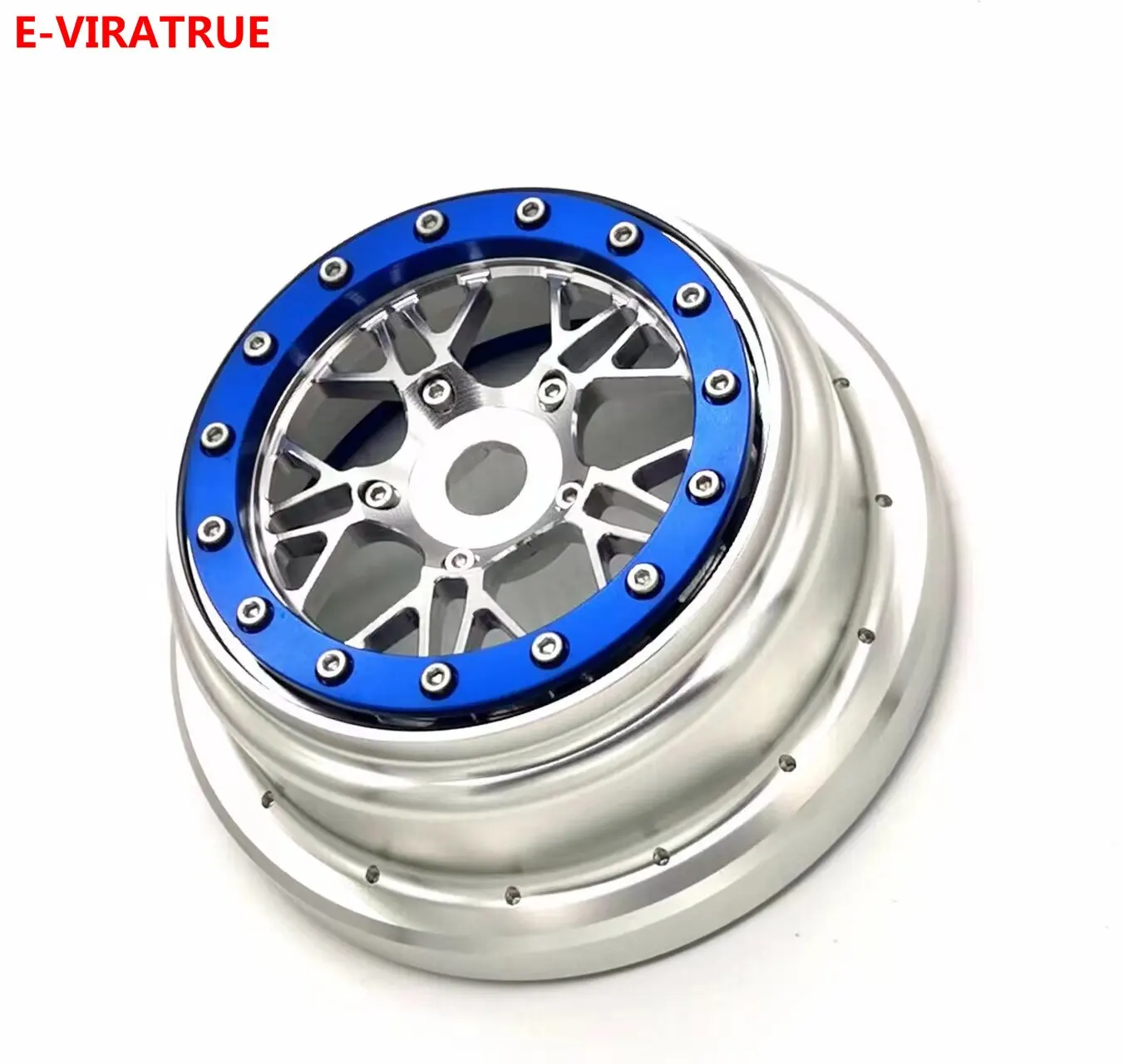 E-VIRATRUE Aluminum Bead Lock Wheel For Losi Super BAJA REY 1/6 1pcs