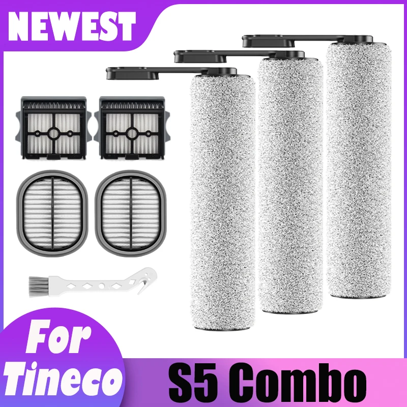 

Brush Filter Kit Fit for Tineco S5 Combo Wet Dry Crodless Vacuum Cleaner Replacement Roller Brush HEPA Filter Spare Parts