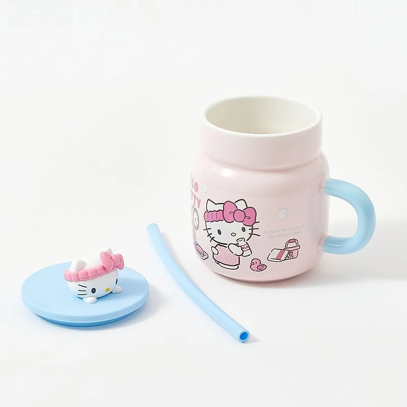 Cangkir air keramik Hello Kitty Cinnamoroll kreatif kartun Kawaii Kuromi Pochacco mode rumah cangkir air grosir