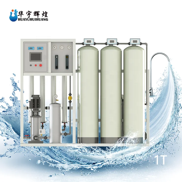 HYHH 1 Tons Per Hour Reverse Osmosis Water Treatment System with Pump and 1 Year Warranty