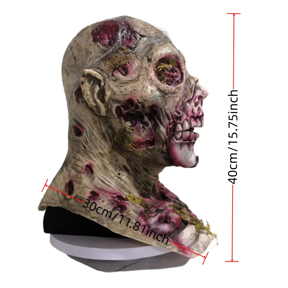 Horror Plague Zombie Mask Walking Dead Halloween Vampire Latex Full Face Props Makeup Ball Ghost House Odgrywanie ról Dekoracja