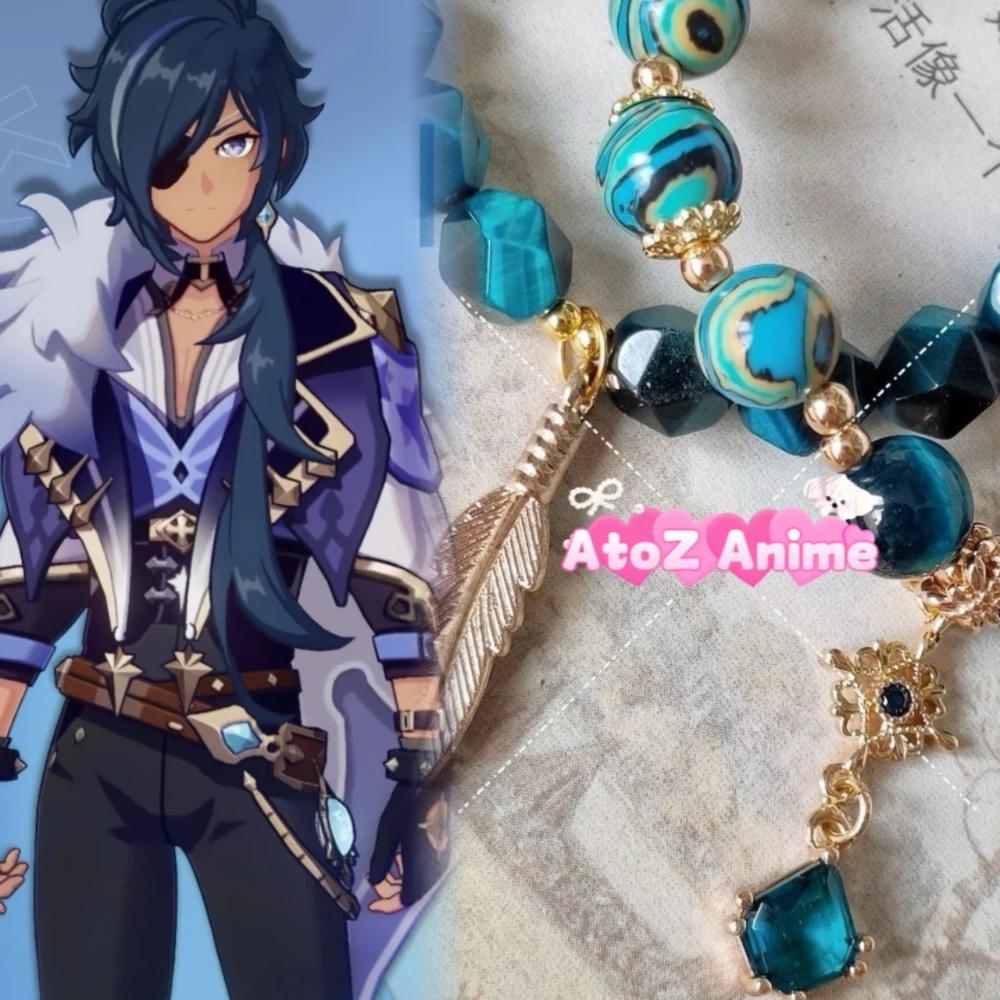 

Genshin Impact Kaeya Cosplay Bracelets Handmade Unisex Beads Anime Game Fashion Jewelry Accessories Gifts Free Shipping Item
