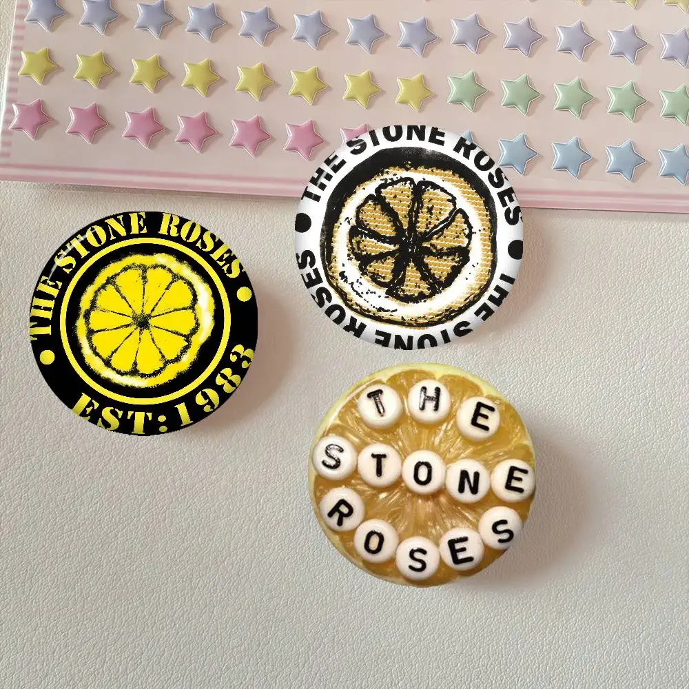 Rock Band S-Stone R-Roses logo  Anime Brooches Cute Cartoon Badge Jacket Jeans Lapel Pin Gift Accessorie