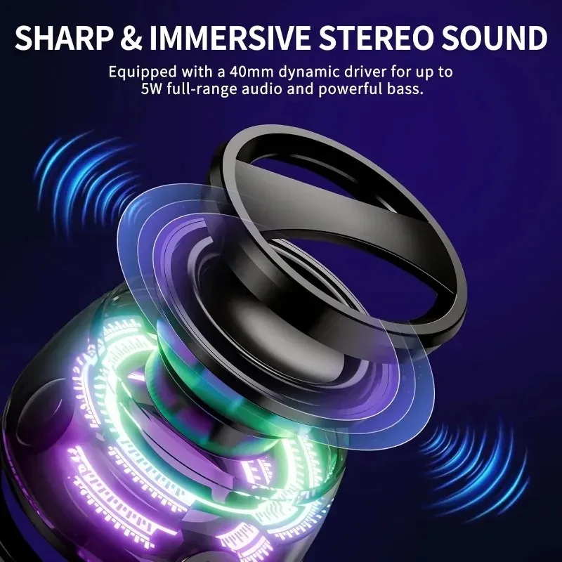 MagSafe Bluetooth Speaker G200 Mini 360° RGB Gradient BT5.3 Strong Magnet Sound Box for IPhone Car Gym Metal Surface Use