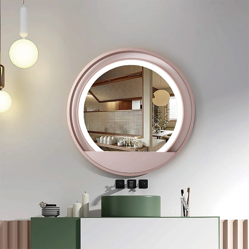 CCT 3000k 4000k 6000k Light Round Defogger Hotel Mirror Waterproof Smart Led Mirror