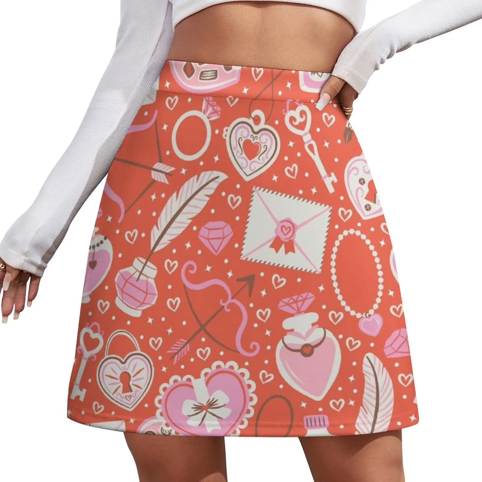 

Valentine's Day Red Mini Skirt night club outfits summer dress women 2026 elegant skirts for women