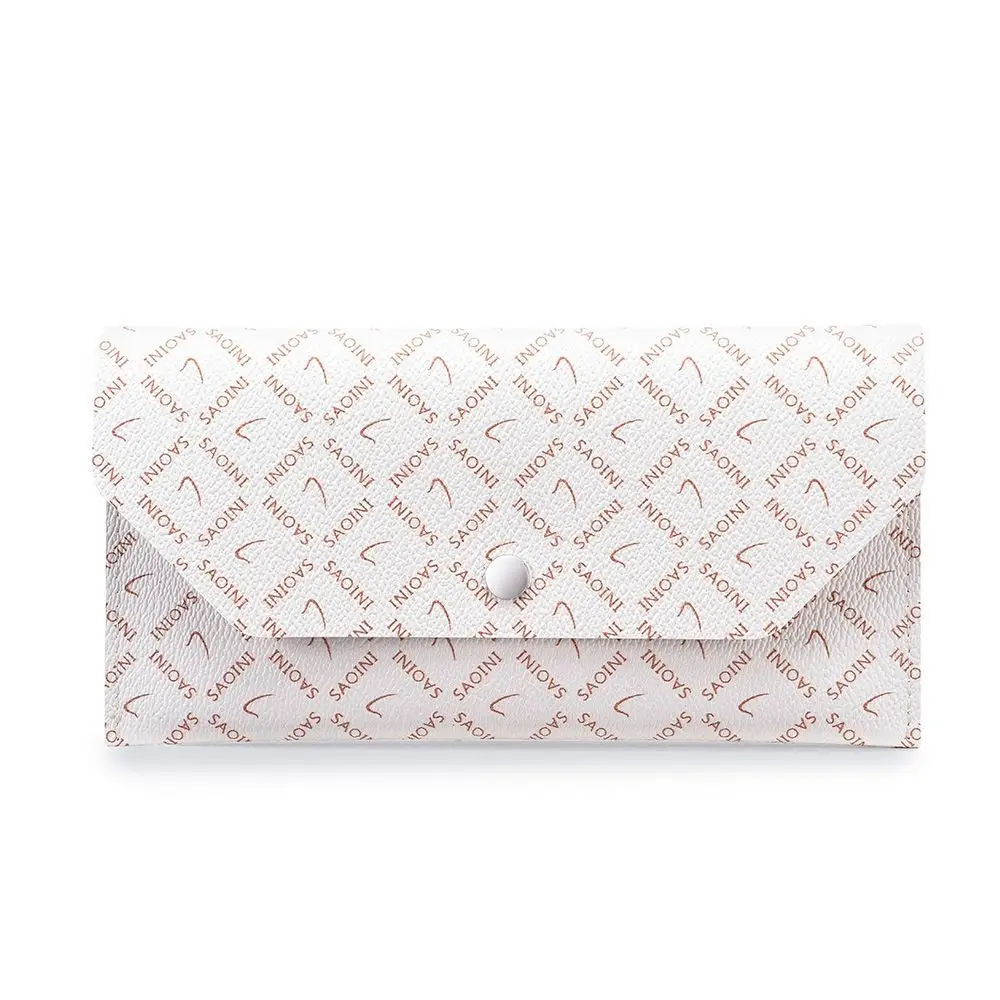 Moda grande capacidade carteira feminina multifuncional premium couro saco de embreagem slots de cartão impressão carteira fina