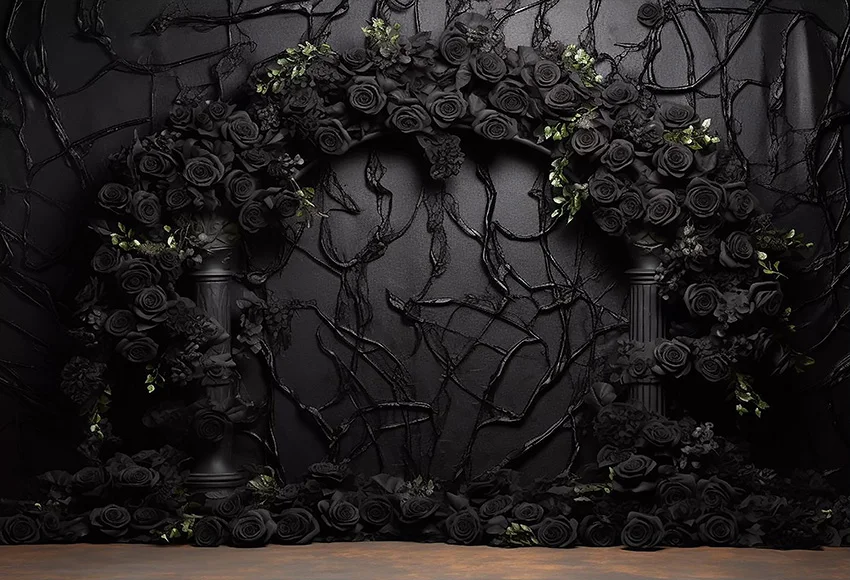 Mehofond พื้นหลังสำหรับถ่ายภาพดอกไม้ผนังสีดำสำหรับผู้ใหญ่งานเลี้ยงวันเกิดงานแต่งงานคุณแม่ฉากหลังสตูดิโอถ่ายภาพ