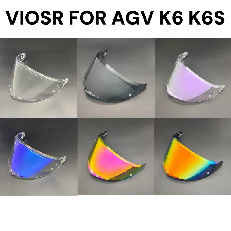 Motorcycle Helmet Visors for AGV K6 K6S Moto Casco Sunshield Lens Night Vision Accessories Anti-fog Film Photochromic 16 Colors