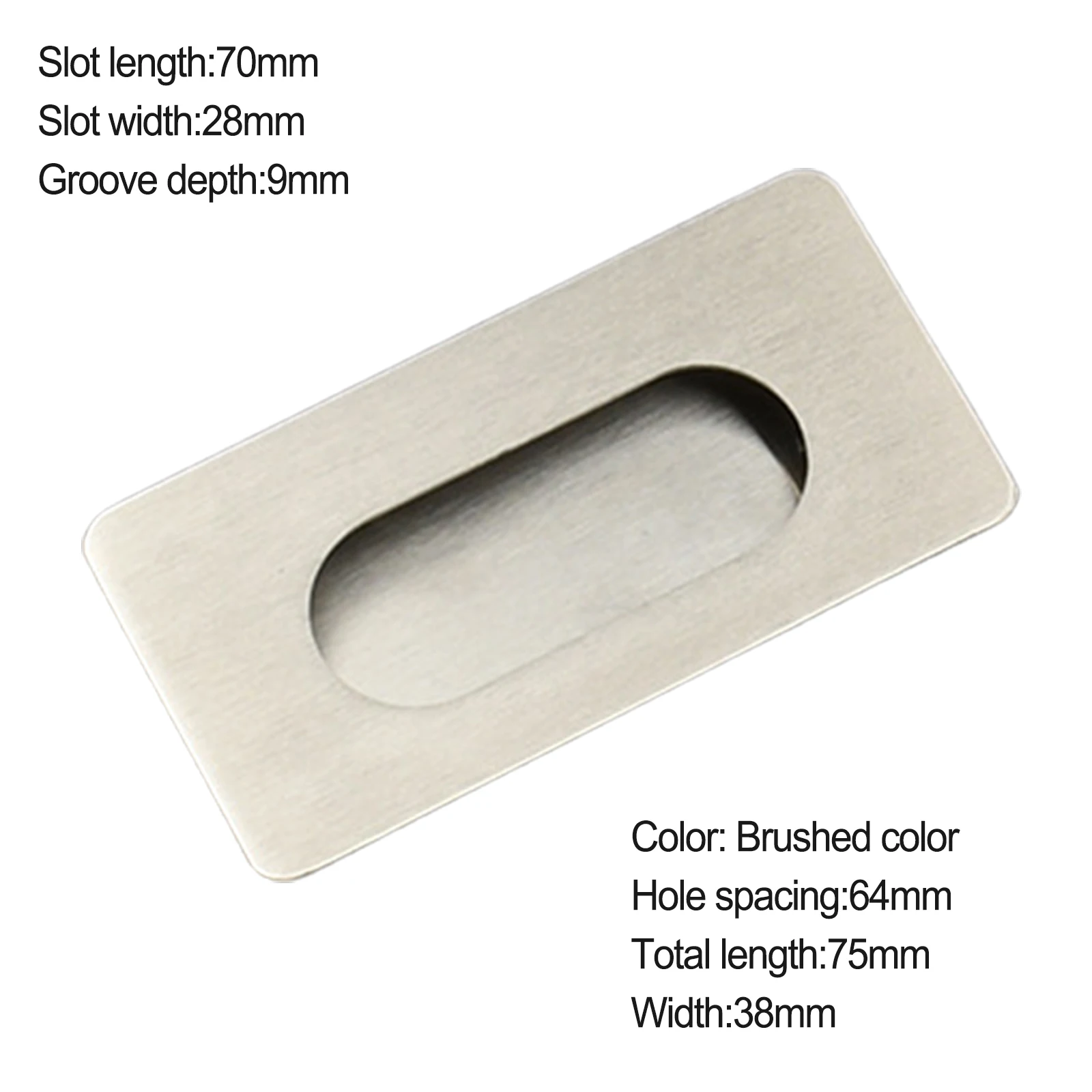 

1pc Door Handles Slotted Recessed Handle Cabinet Closet Cabinet Door Invisible Concealed Handle Furniture Handle Hardware