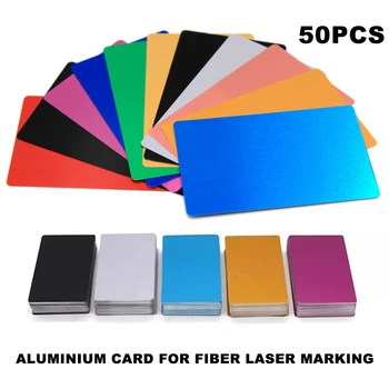 Acmer 50/100 Stks/partij Business Blanco Naam Kaarten Multicolor Aluminium Metalen Plaat Testen Materiaal Voor Laser-markering Machine