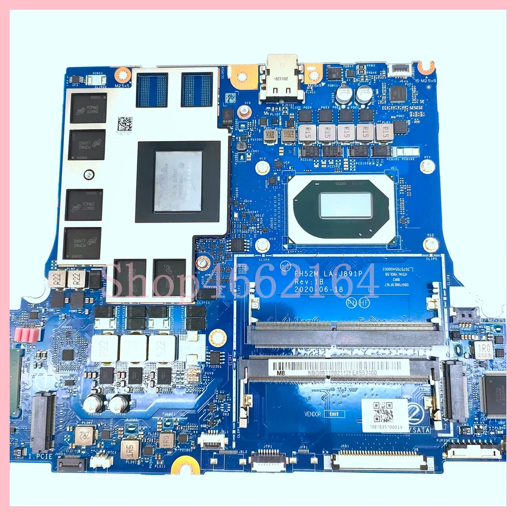 LA-J891P With i7-10750H CPU RTX2060 GPU Notebook Mainboard For