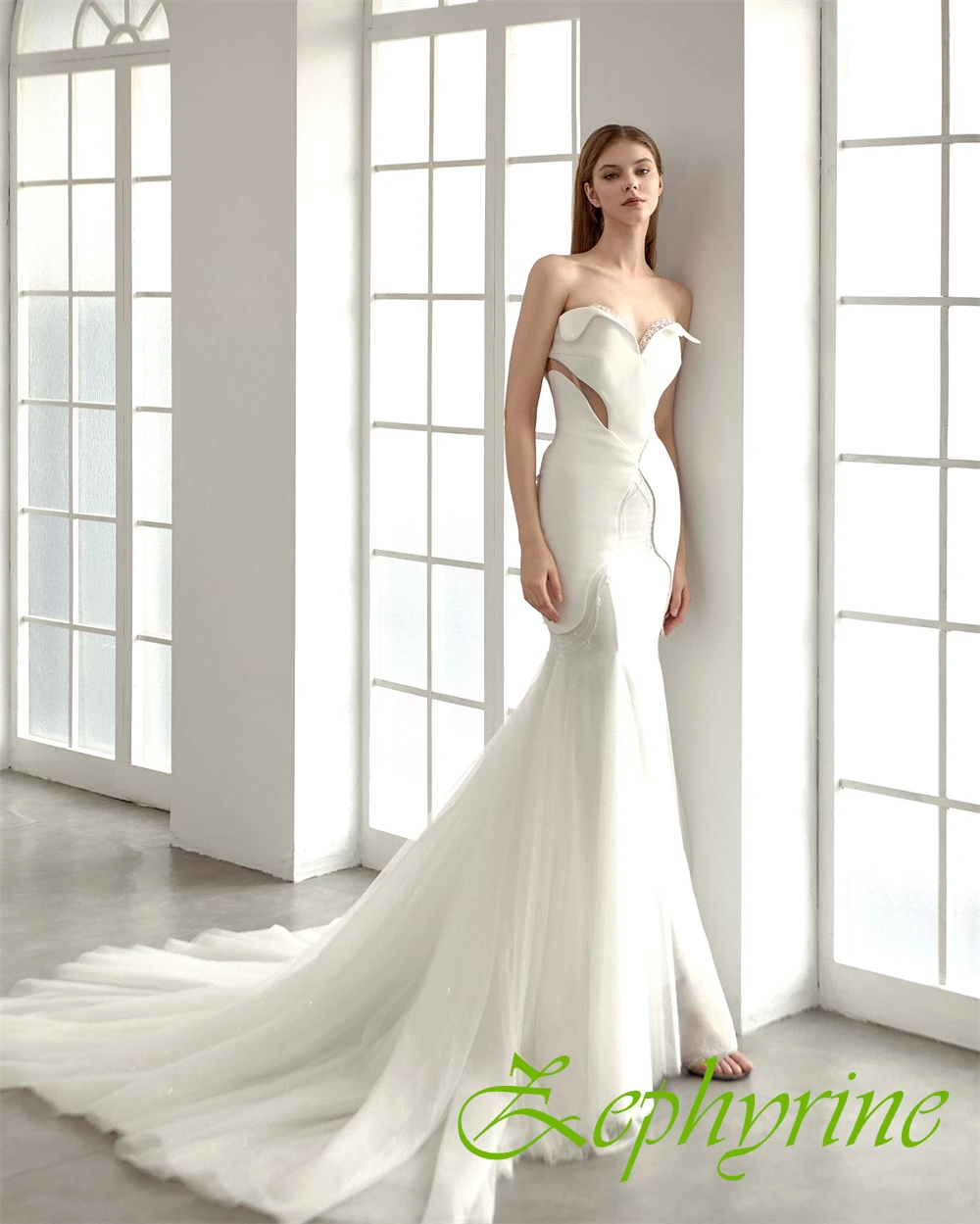 Personalizado elegante organza vestido de noite sem alças requintado sereia vestidos de baile de alta qualidade vestidos de ocasião especial